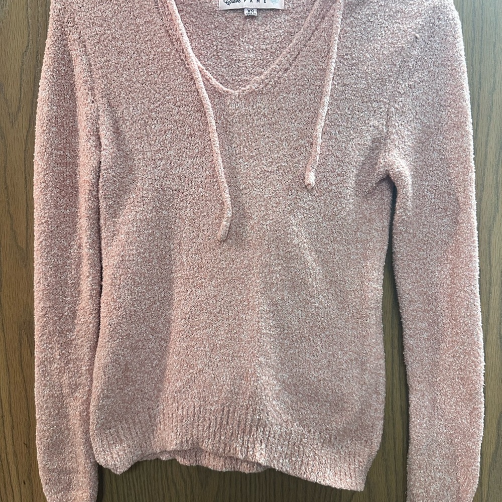 Crave Fame Pink V-Neck Sweater